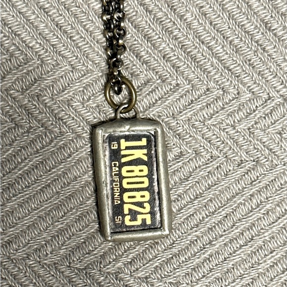California Double Sided License Plate Dog Tag Necklace - Picture 1 of 5
